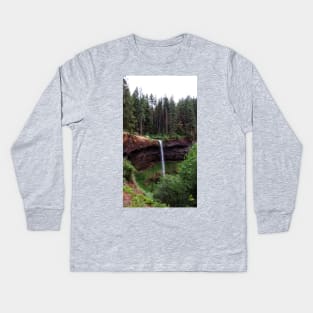 Silver Falls State Park Oregon Kids Long Sleeve T-Shirt